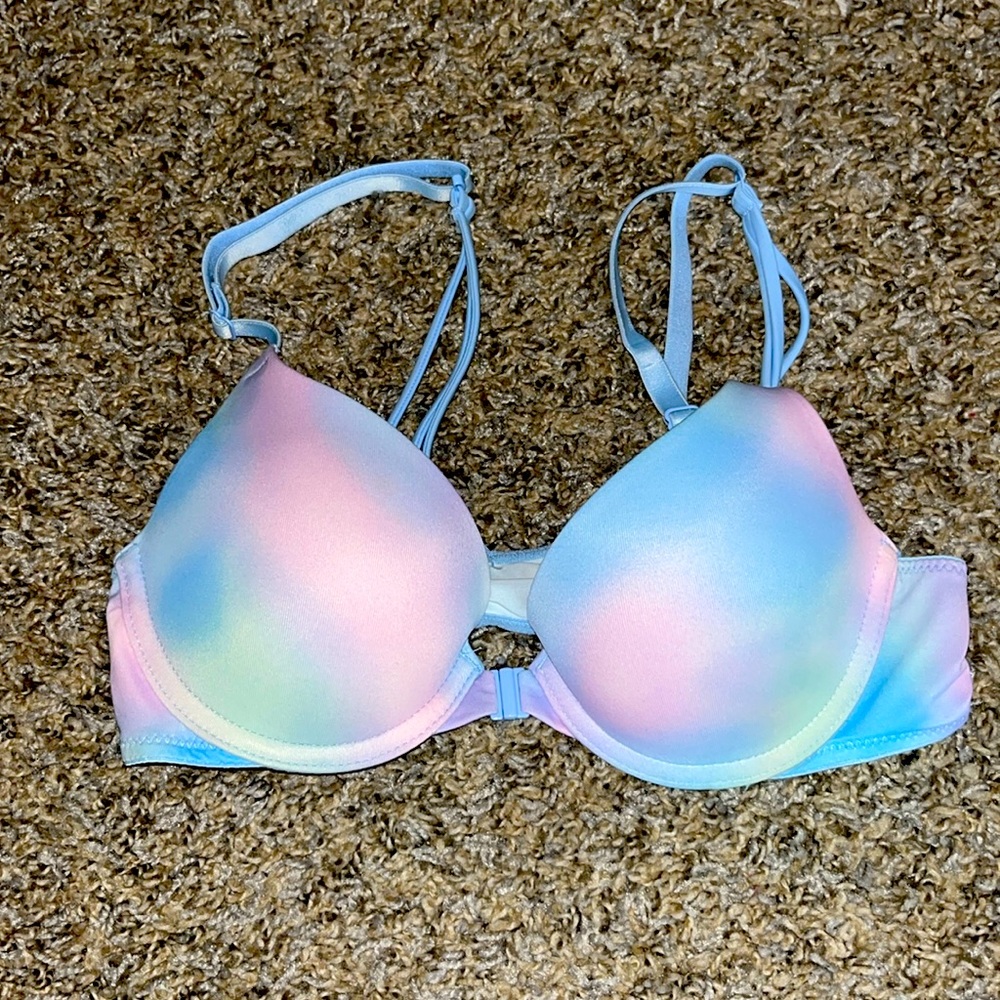 Super adorable Pink multicolored push up bra!!